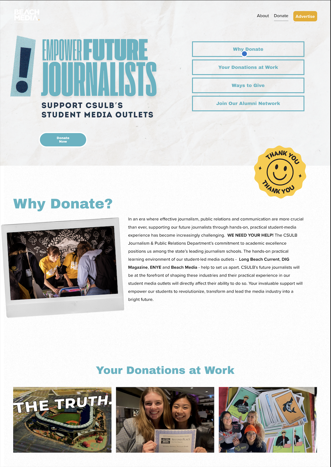 Beach Media Donation Page