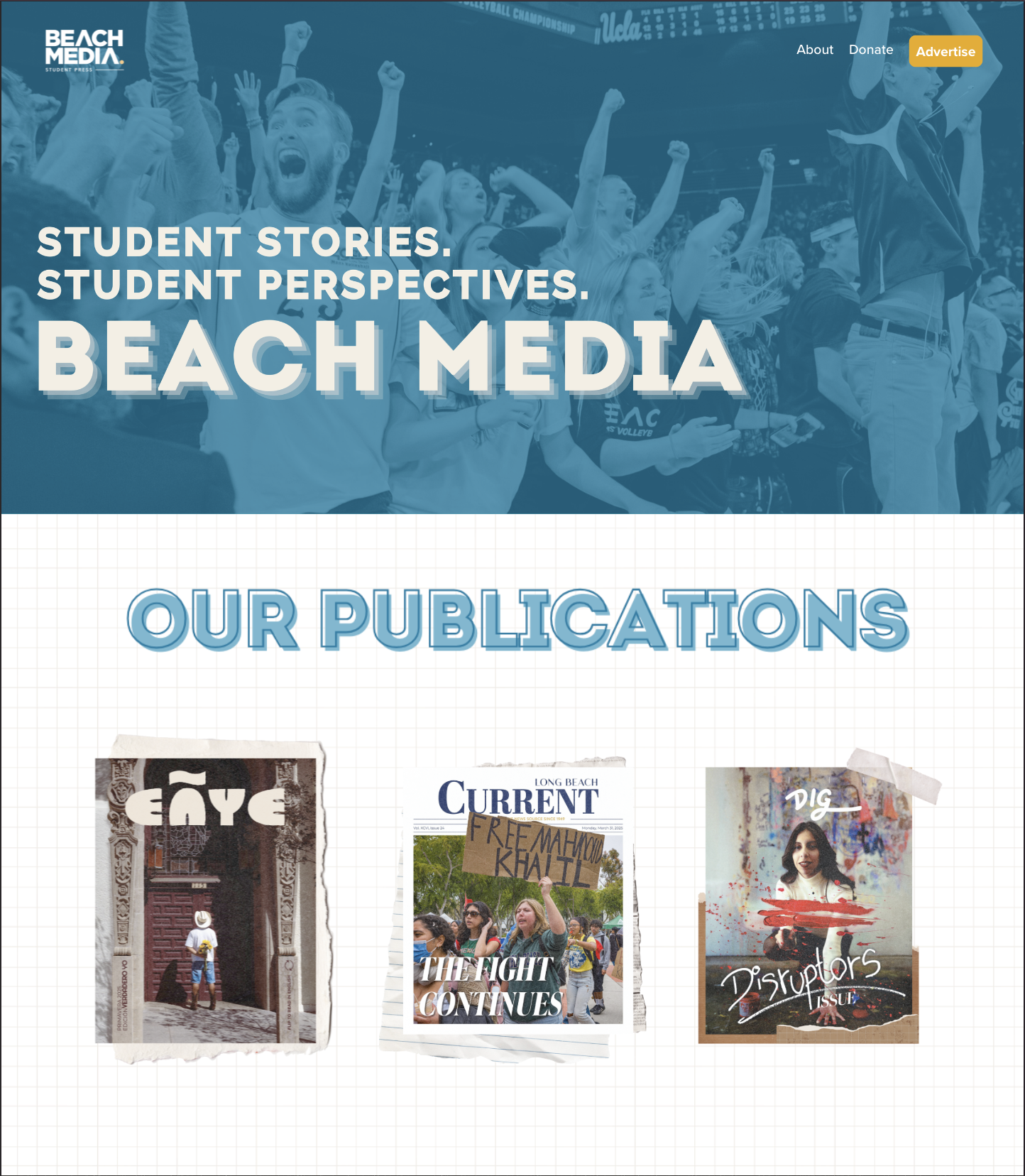 Beach Media Website Landing Page